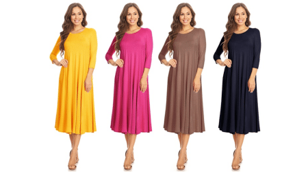 4 Sleeved Casual-Dresses for Ladies