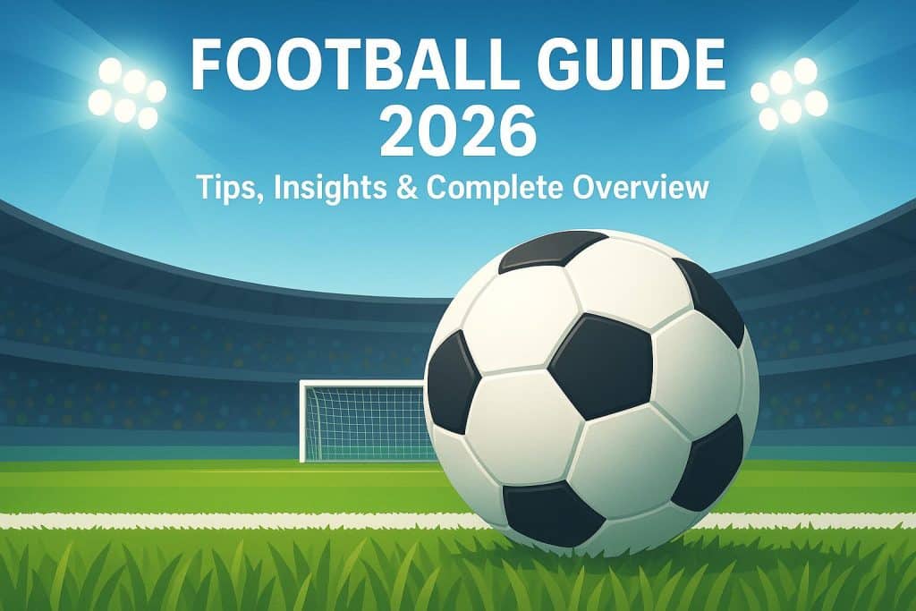 Football field with ball and goalposts, representing tips and insights for the 2026 guide