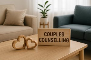 Therapist guiding couple through counselling session to rebuild trust and connection in Toronto
